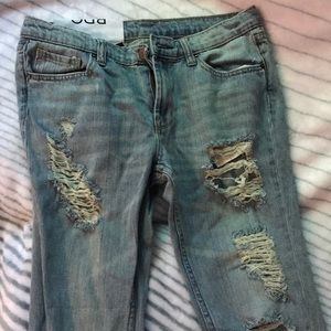 American apparel ripped boyfriend jeans